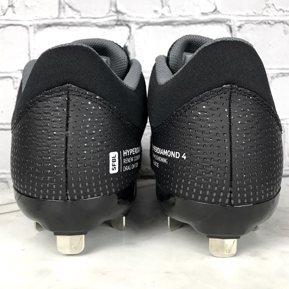Nike Hyperdiamond 4 Pro Softball Women’s Metal Cleats Black Size 9 Cz5920-005 - Picture 8 of 11